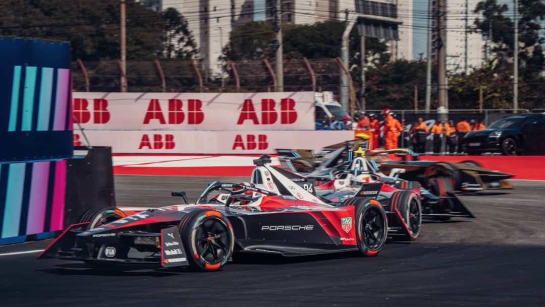 Porsche delivers strong team performance at the Formula E race in São Paulo