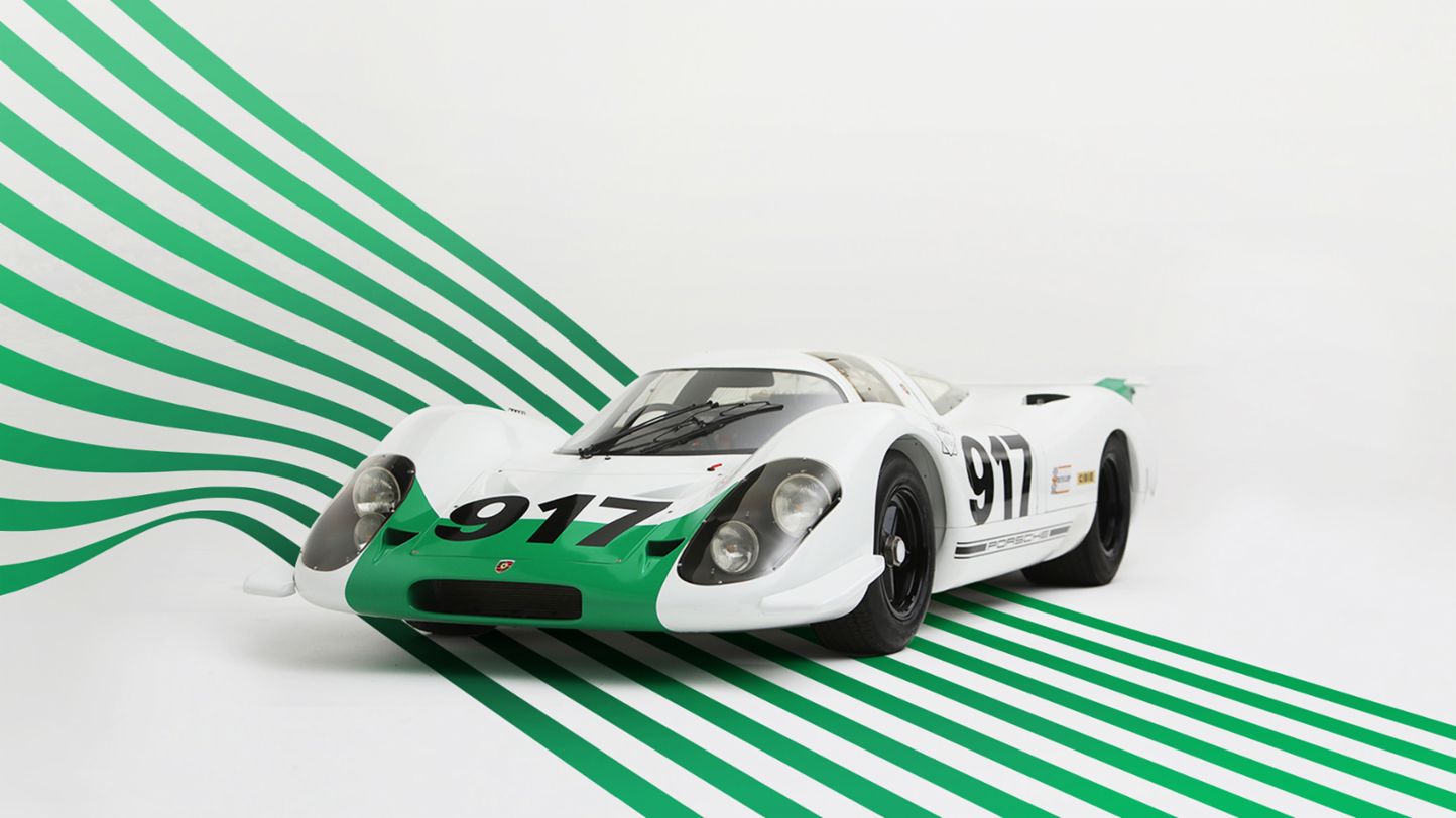 917-001 in grün-weißer Farbgebung, 2019, Porsche AG