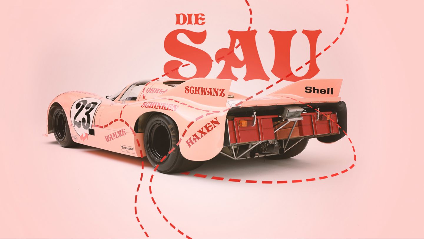 917/20 im rosa „Sau“-Anstrich, 2019, Porsche AG  